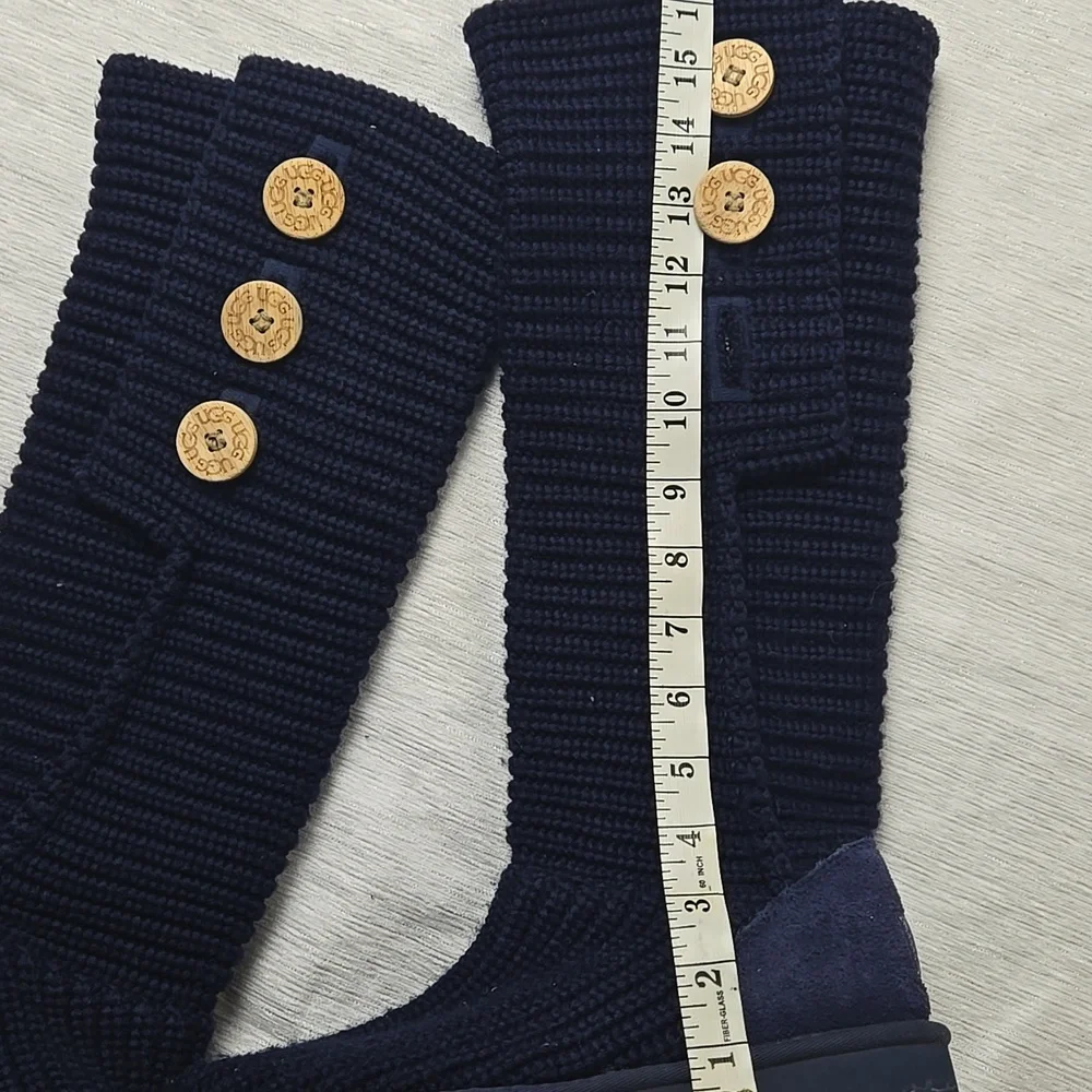Ugg Navy Blue Cardy‎ Knit Tall Boots